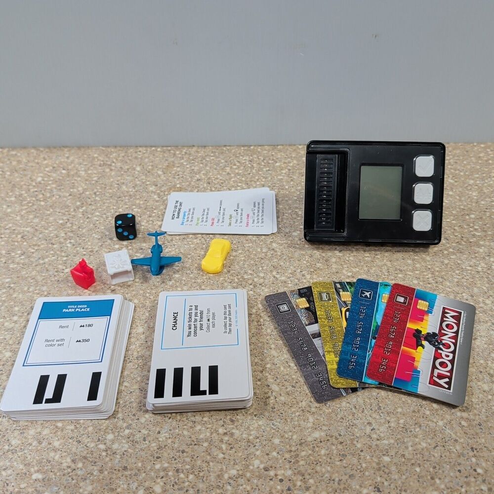 Monopoly Super Electronic Banking Unit, Bank Cards, Chance, Property, Game Piece - Picture 1 of 5